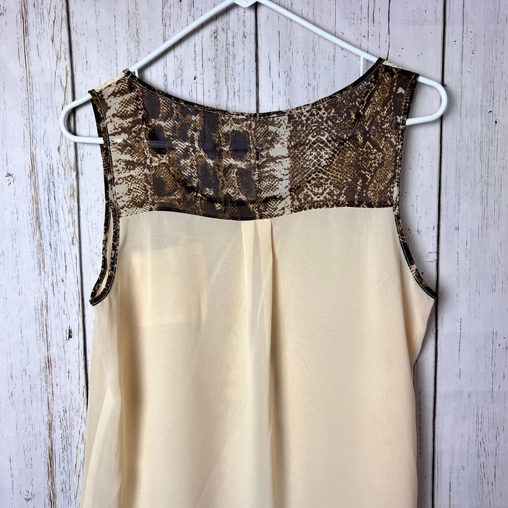 Edge Women's Sleeveless Dressy Flowy Tank Sz L - Picture 4 of 9